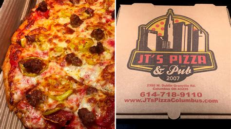 Jt pizza - Service: Take out Meal type: Dinner Price per person: $20–30 Food: 4 Service: 4 Atmosphere: 3 Recommended dishes: Garlic Knots, Sausage Pepper and Onion, Garlic Bread, Chicken Parm, Buffalo Chicken. Request content removal. Lila Lee Osgood a month ago on Google.